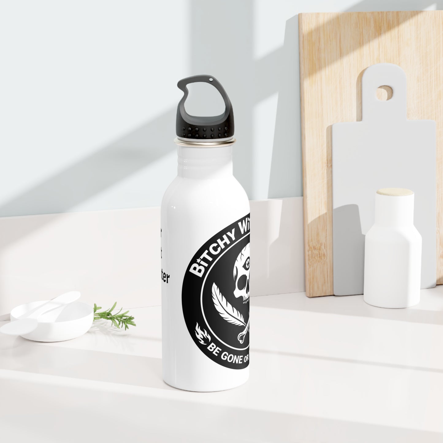 Bitchy Witch Club Stainless Steel "I Swear it's just moon water" Water Bottle | Quirky Gift for Witches, Eco-Friendly Hydration