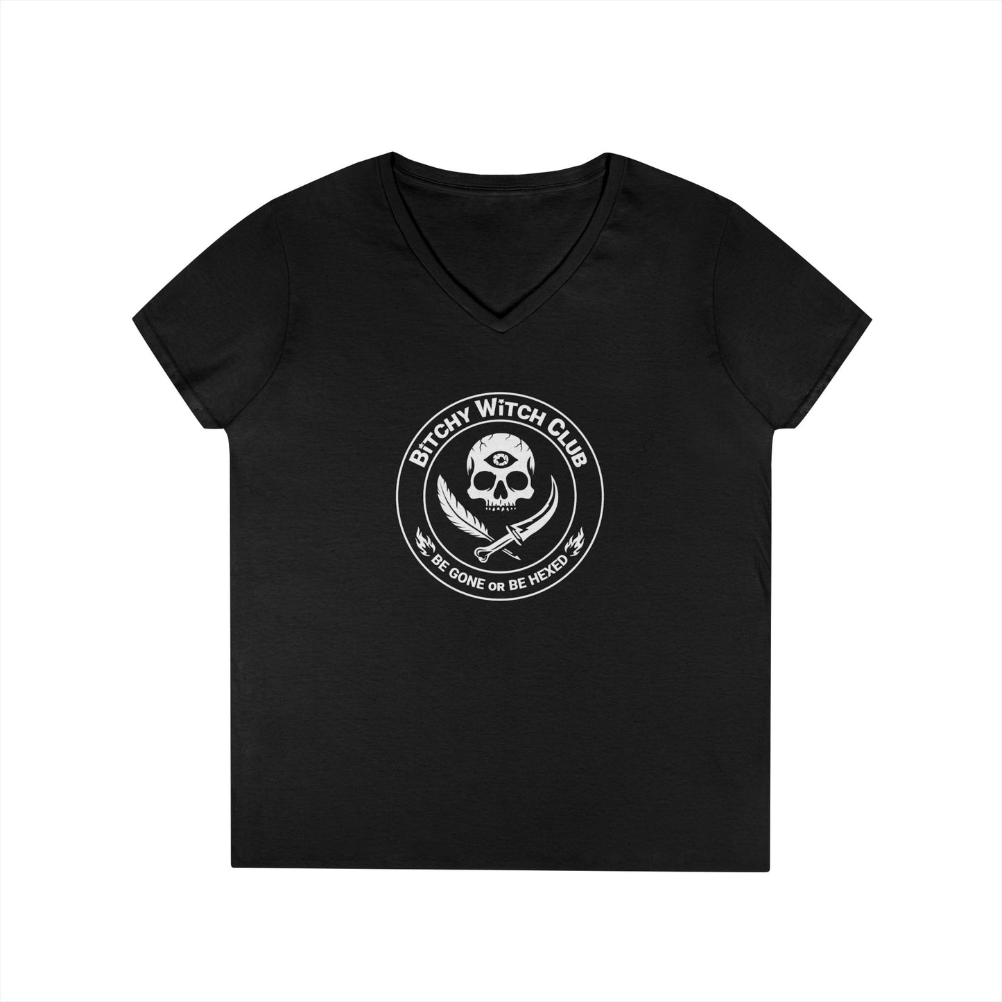Official Bitchy Witch Club Ladies' V-Neck Semi-fitted T-Shirt