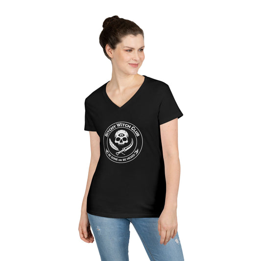 Official Bitchy Witch Club Ladies' V-Neck Semi-fitted T-Shirt