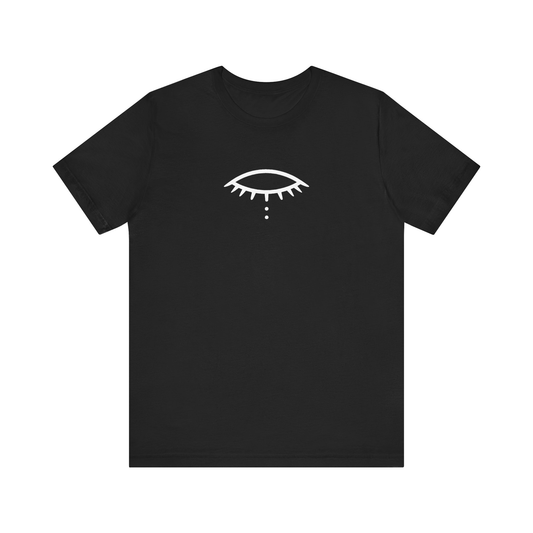 Closed Eye Symbol Tee | Minimal Symbolic T-Shirt
